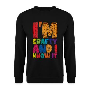 I'm Crafty And I Know It 3 - Unisex Sweatshirt - black - Front - Alina (178cm) & Michal (187cm)