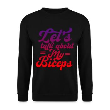 Parlons de mon biceps 4 - Sweat-shirt Unisexe - noir - Devant - Alina (178cm) & Michal (187cm)