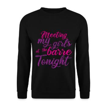 Rencontrer mes filles à The Barre ce soir 3 - Sweat-shirt Unisexe - noir - Devant - Alina (178cm) & Michal (187cm)
