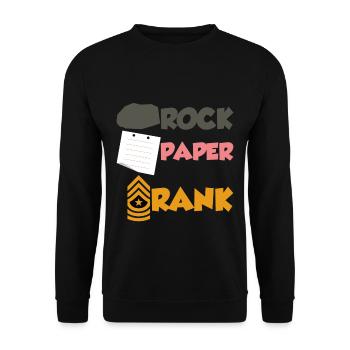Rock Paper Rank 4 - Unisex Sweatshirt - black - Front - Alina (178cm) & Michal (187cm)
