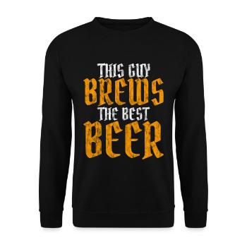 Ce gars brasse la meilleure bière 3 - Sweat-shirt Unisexe - noir - Devant - Alina (178cm) & Michal (187cm)