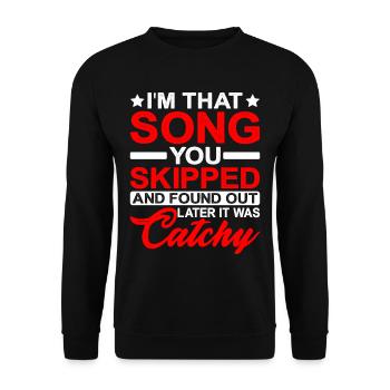 Je suis cette chanson que tu as sautée - Sweat-shirt Unisexe - noir - Devant - Alina (178cm) & Michal (187cm)