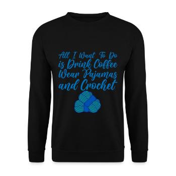 Tout ce que je veux, c’est boire du café 4 - Sweat-shirt Unisexe - noir - Devant - Alina (178cm) & Michal (187cm)