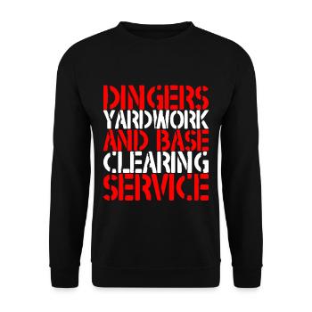 Service de débroussaillage et de déblaiement de base Dingers 2 - Sweat-shirt Unisexe - noir - Devant - Alina (178cm) & Michal (187cm)
