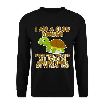 S’il vous plaît, qu’il y ait quelqu’un derrière moi pour lire Thi2 - Sweat-shirt Unisexe - noir - Devant - Alina (178cm) & Michal (187cm)