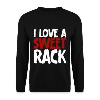 I Love A Sweet Rack - Unisex Sweatshirt - black - Front - Alina (178cm) & Michal (187cm)