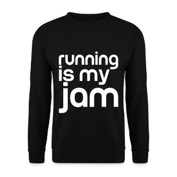 Running Is My Jam - Unisex Sweatshirt - black - Front - Alina (178cm) & Michal (187cm)