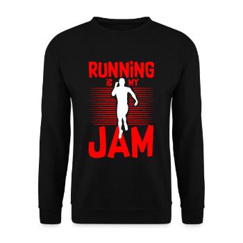 Running Is My Jam 4 - Unisex Sweatshirt - black - Front - Alina (178cm) & Michal (187cm)