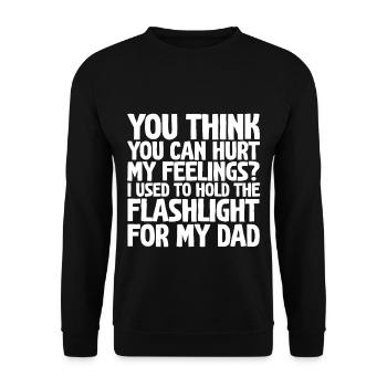 You Think You Can Hurt My Feelings - Unisex Sweatshirt - black - Front - Alina (178cm) & Michal (187cm)
