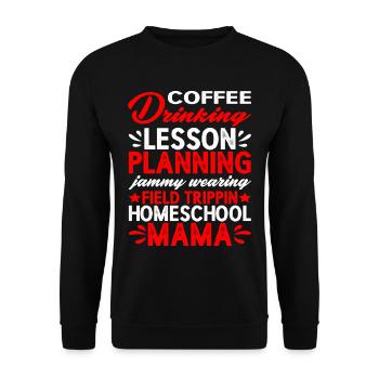 Planification de cours de consommation de café Homeschool Mama 2 - Sweat-shirt Unisexe - noir - Devant - Alina (178cm) & Michal (187cm)