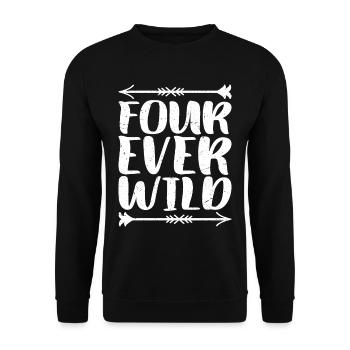 Four Ever Wild 39 - Unisex Pullover - Schwarz - Vorne - Alina (178cm) & Michal (187cm)
