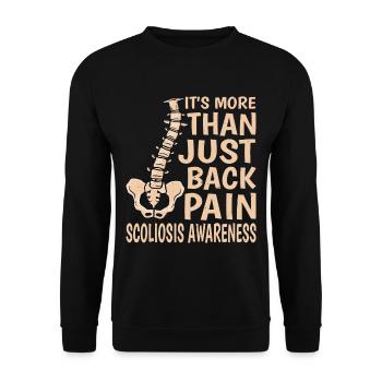 C’est plus qu’un simple mal de dos, la scoliose 5 - Sweat-shirt Unisexe - noir - Devant - Alina (178cm) & Michal (187cm)