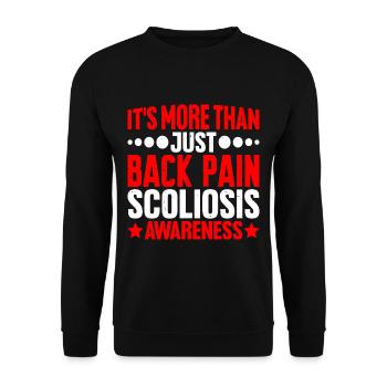 C’est plus qu’un simple mal de dos, la scoliose 6 - Sweat-shirt Unisexe - noir - Devant - Alina (178cm) & Michal (187cm)