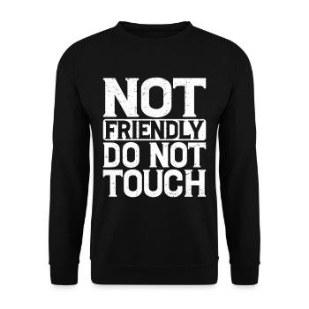 Pas amical, ne touchez pas 9 - Sweat-shirt Unisexe - noir - Devant - Alina (178cm) & Michal (187cm)