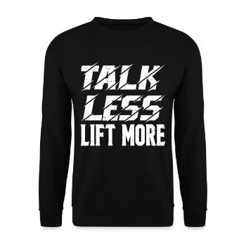 Talk Less Lift More 13 - Unisex Sweatshirt - black - Front - Alina (178cm) & Michal (187cm)