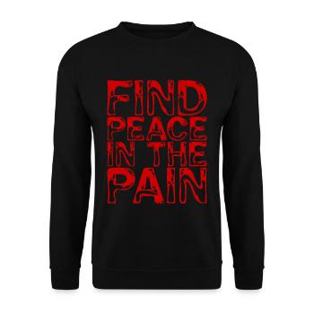 Trouver la paix dans la douleur 2 - Sweat-shirt Unisexe - noir - Devant - Alina (178cm) & Michal (187cm)
