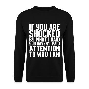 Si vous êtes choqué par ce que j’ai dit - Sweat-shirt Unisexe - noir - Devant - Alina (178cm) & Michal (187cm)