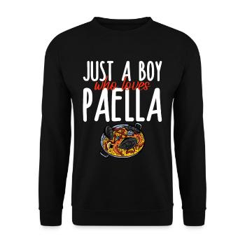 Juste un garçon qui aime la paella 4 - Sweat-shirt Unisexe - noir - Devant - Alina (178cm) & Michal (187cm)