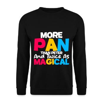 More Pan Than Peter And Twice As Magical 4 - Unisex Pullover - Schwarz - Vorne - Alina (178cm) & Michal (187cm)