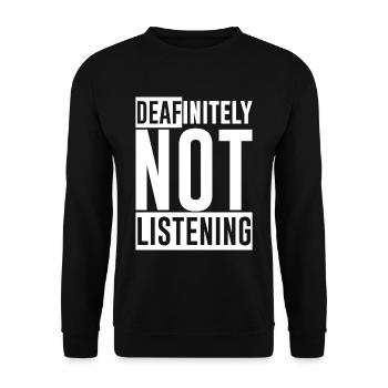 Ne pas écouter définitivement 2 - Sweat-shirt Unisexe - noir - Devant - Alina (178cm) & Michal (187cm)