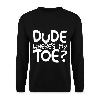 Dude Where's My Toe - Unisex Sweatshirt - black - Front - Alina (178cm) & Michal (187cm)