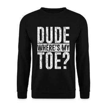 Dude Where's My Toe 3 - Unisex Sweatshirt - black - Front - Alina (178cm) & Michal (187cm)