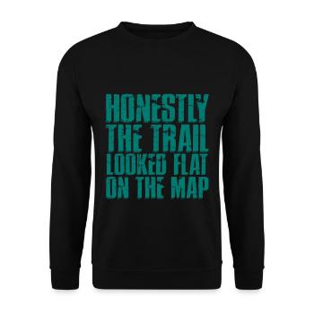 Honnêtement, le sentier avait l’air plat sur la carte 3 - Sweat-shirt Unisexe - noir - Devant - Alina (178cm) & Michal (187cm)