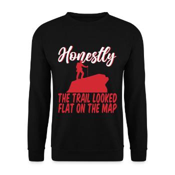 Honnêtement, le sentier avait l’air plat sur la carte 2 - Sweat-shirt Unisexe - noir - Devant - Alina (178cm) & Michal (187cm)