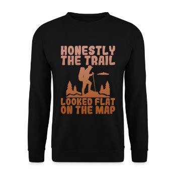 Honnêtement, le sentier avait l’air plat sur la carte 4 - Sweat-shirt Unisexe - noir - Devant - Alina (178cm) & Michal (187cm)
