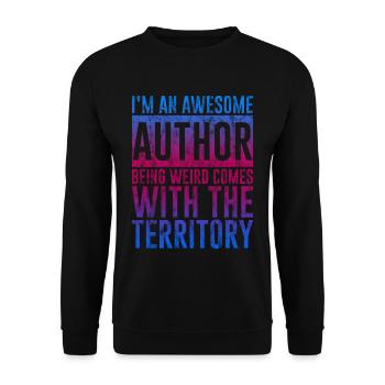 Je suis un auteur Être bizarre vient avec Territoire 3 - Sweat-shirt Unisexe - noir - Devant - Alina (178cm) & Michal (187cm)