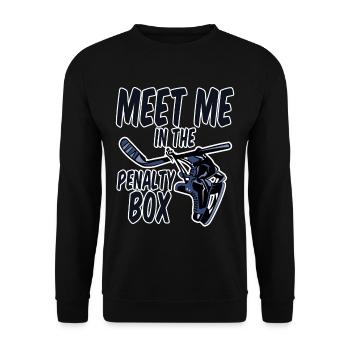 Meet Me In The Penalty Box 2 - Unisex Sweatshirt - black - Front - Alina (178cm) & Michal (187cm)