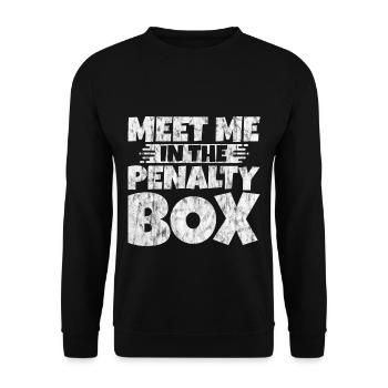 Meet Me In The Penalty Box 3 - Unisex Sweatshirt - black - Front - Alina (178cm) & Michal (187cm)