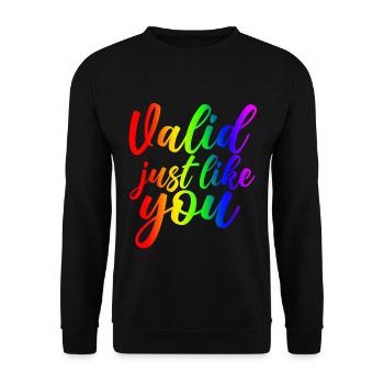 Valide comme vous 4 - Sweat-shirt Unisexe - noir - Devant - Alina (178cm) & Michal (187cm)