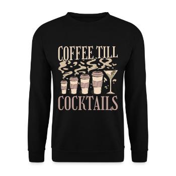 Coffee till Cocktails 8 - Unisex Pullover - Schwarz - Vorne - Alina (178cm) & Michal (187cm)