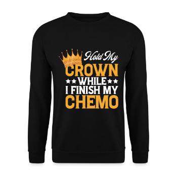 Tenez ma couronne pendant que je termine ma chimio 43 - Sweat-shirt Unisexe - noir - Devant - Alina (178cm) & Michal (187cm)