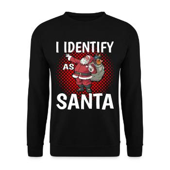 I Identify As Santa 17 - Unisex Sweatshirt - black - Front - Alina (178cm) & Michal (187cm)