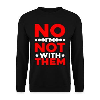 Non, je ne suis pas avec eux 12 - Sweat-shirt Unisexe - noir - Devant - Alina (178cm) & Michal (187cm)