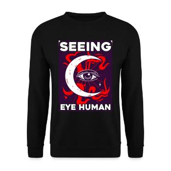 Seeing Eye Human 16 - Unisex Pullover - Schwarz - Vorne - Alina (178cm) & Michal (187cm)