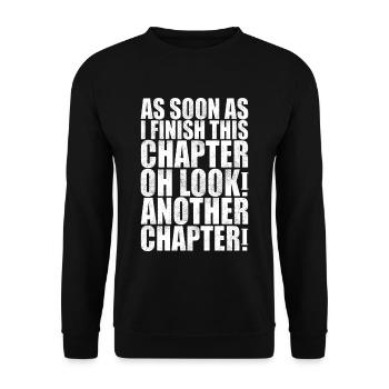 Dès que j’aurai terminé ce chapitre - Sweat-shirt Unisexe - noir - Devant - Alina (178cm) & Michal (187cm)