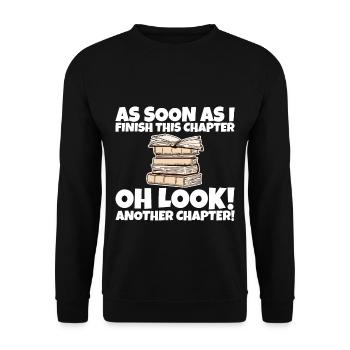 As Soon As I Finish This Chapter 2 - Unisex Sweatshirt - black - Front - Alina (178cm) & Michal (187cm)