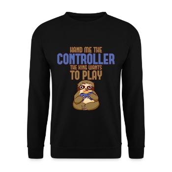 Donnez-moi la manette, le roi veut jouer 2 - Sweat-shirt Unisexe - noir - Devant - Alina (178cm) & Michal (187cm)