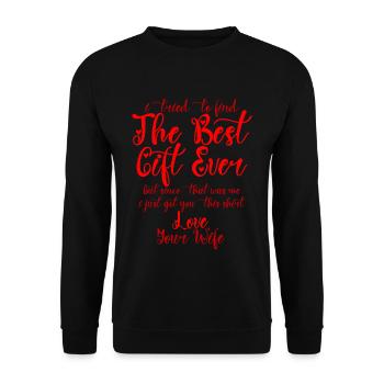 I tried to find the best gift ever 4 - Unisex Sweatshirt - black - Front - Alina (178cm) & Michal (187cm)