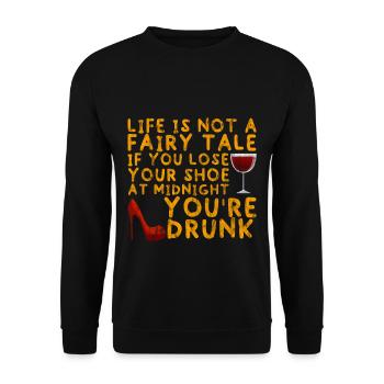 If You Lose Your Shoe At Midnight, You're Drunk 3 - Unisex Sweatshirt - black - Front - Alina (178cm) & Michal (187cm)