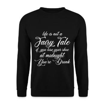 If You Lose Your Shoe At Midnight, You're Drunk - Unisex Sweatshirt - black - Front - Alina (178cm) & Michal (187cm)