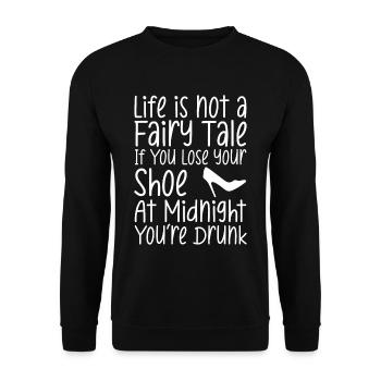 If You Lose Your Shoe At Midnight, You're Drunk 2 - Unisex Sweatshirt - black - Front - Alina (178cm) & Michal (187cm)