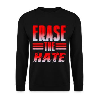 Erase the Hate 4 - Unisex Sweatshirt - black - Front - Alina (178cm) & Michal (187cm)