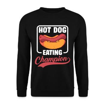 Champion mangeur de hot-dogs 13 - Sweat-shirt Unisexe - noir - Devant - Alina (178cm) & Michal (187cm)