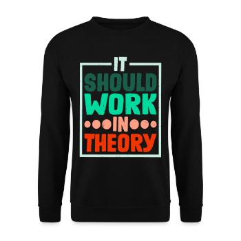 It Should Work In Theory 4 - Unisex Sweatshirt - black - Front - Alina (178cm) & Michal (187cm)