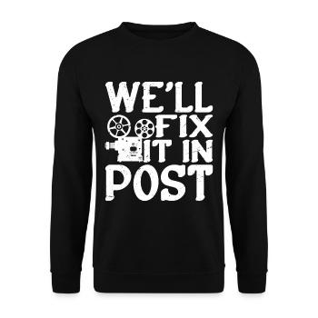 Nous allons le réparer dans Post 12 - Sweat-shirt Unisexe - noir - Devant - Alina (178cm) & Michal (187cm)