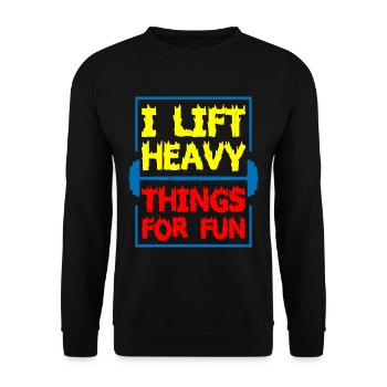 Je soulève des choses lourdes pour le plaisir 9 - Sweat-shirt Unisexe - noir - Devant - Alina (178cm) & Michal (187cm)